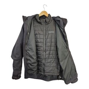 Marmot Men's Gore-Tex Minimalist Component 3-in-1 Black Jacket Size Large